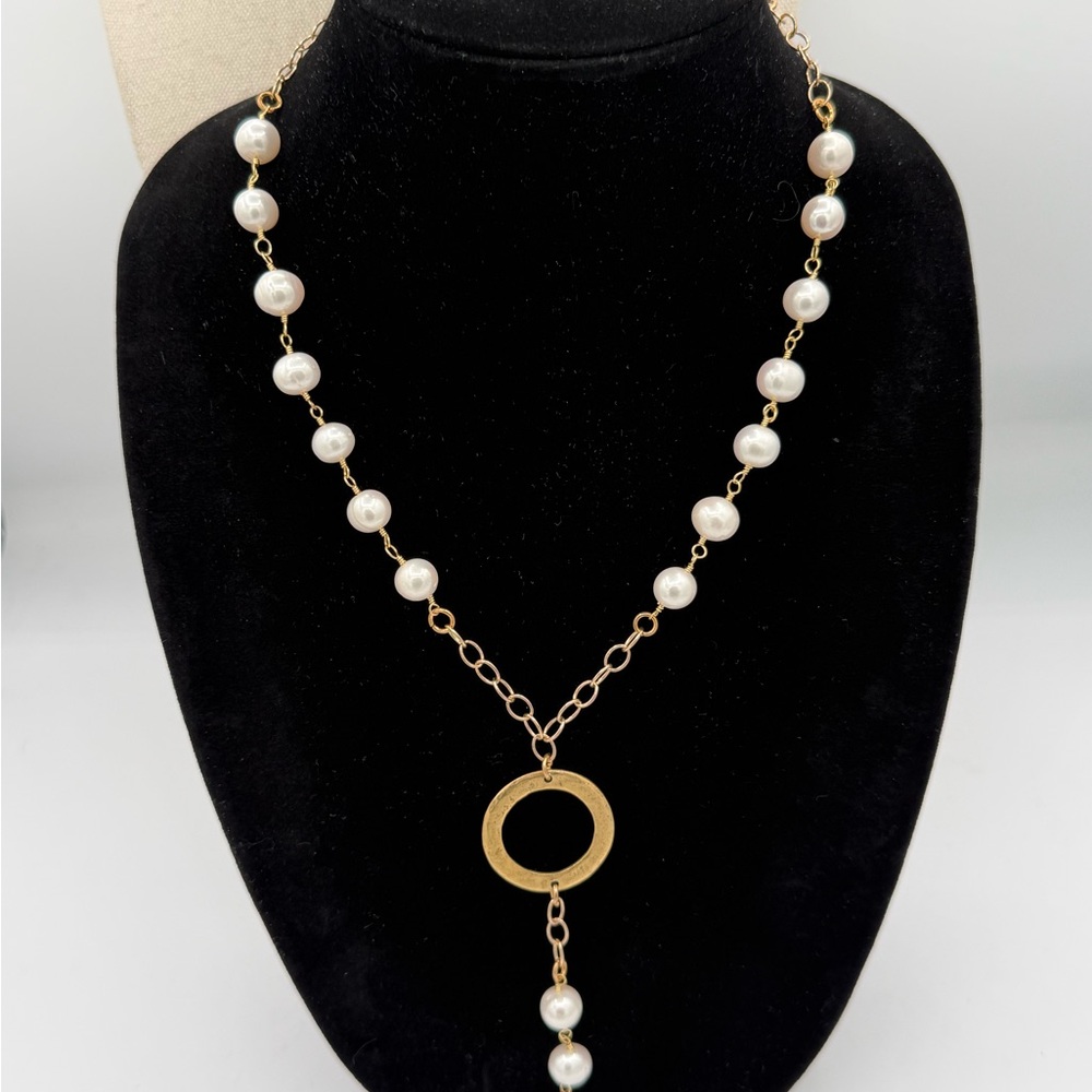 1 Lula n Lee NWT Retired 16-20”Freshwater Pearls with Pearl &Chain Drop Necklace